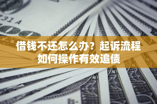 武汉借钱不还怎么办？起诉流程如何操作有效追债